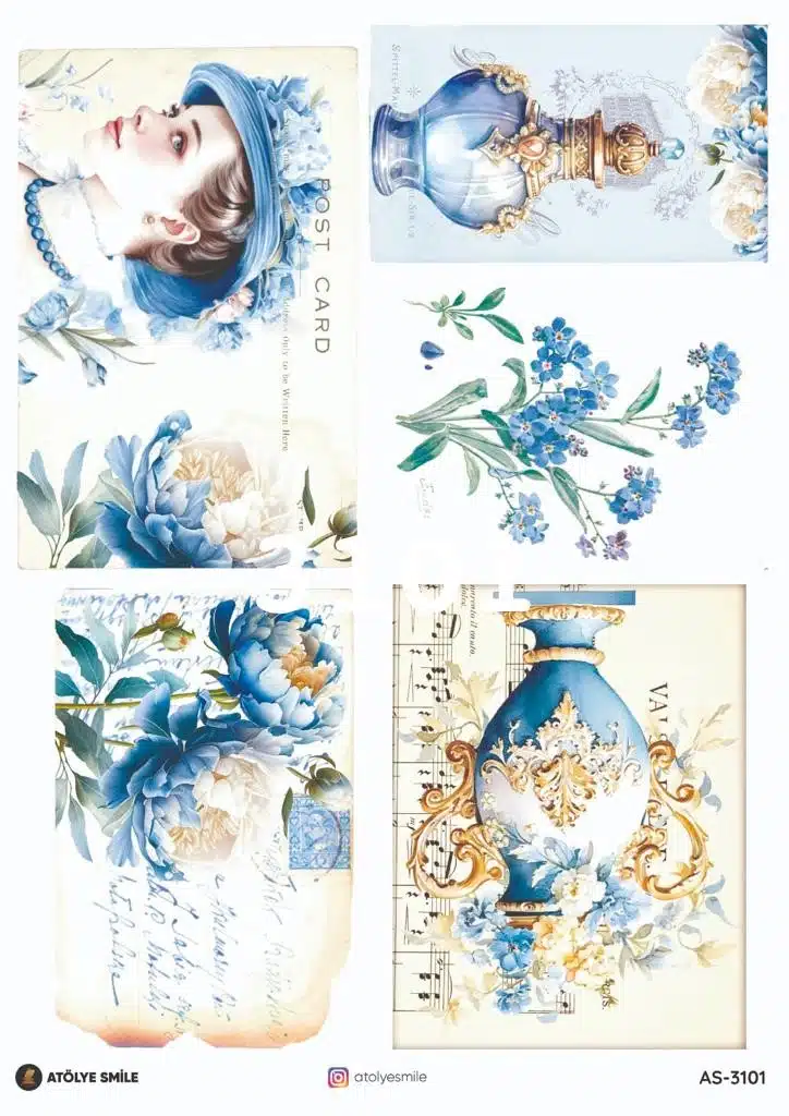 ATÖLYE SMİLE ÖZEL SERİ PİRİNÇ DEKOPAJ AS-3101