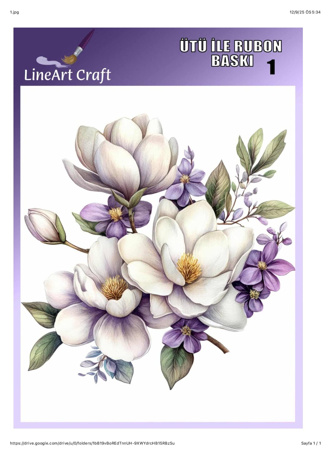 LİNEART ÜTÜ TRANSFER LNT1