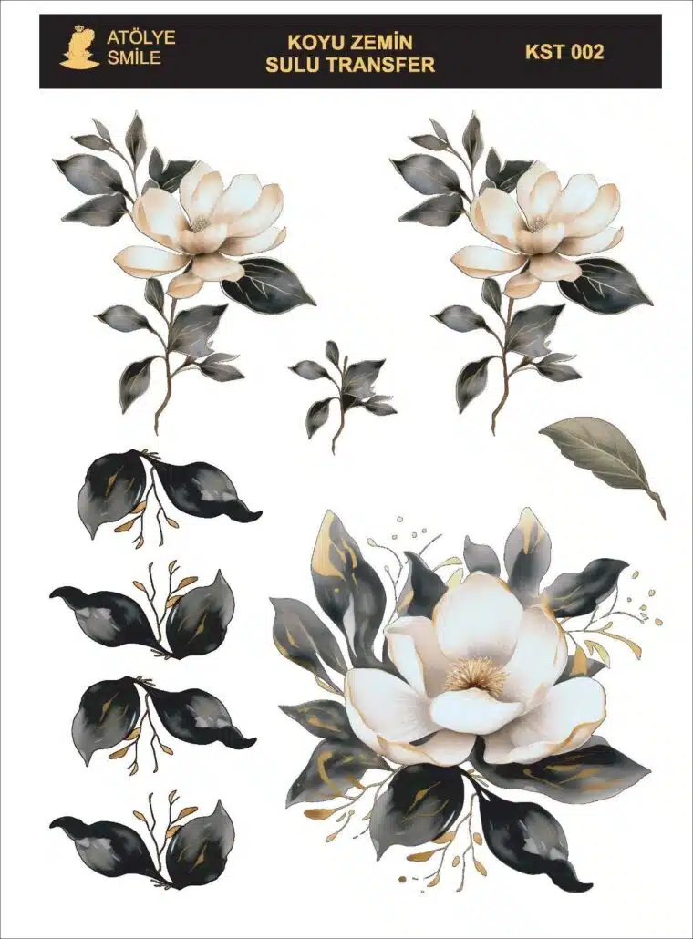 ATÖLYE SMİLE KOYU ZEMİN SULU TRANSFER KST-002