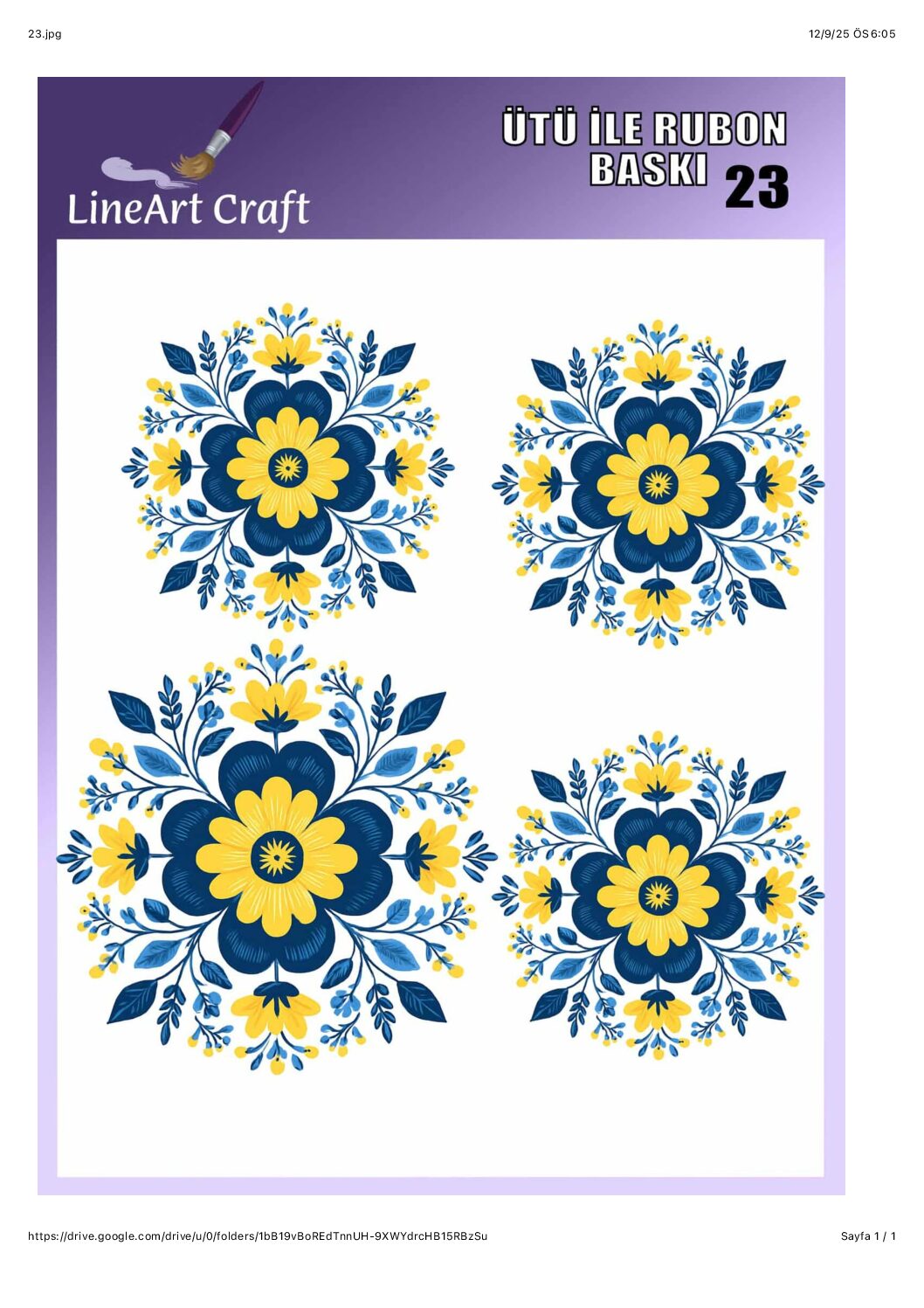 LİNEART ÜTÜ TRANSFER LNT 23