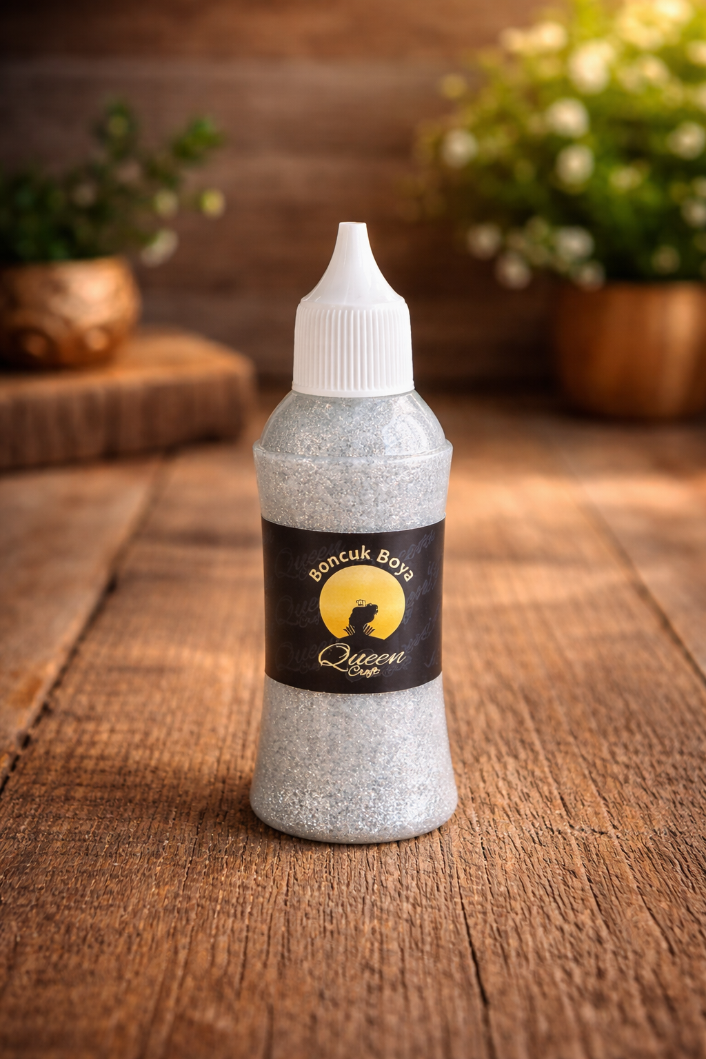 QUEEN CRAFT SİMLİ BOYUTLU BONCUK BOYA-GÜMÜŞ