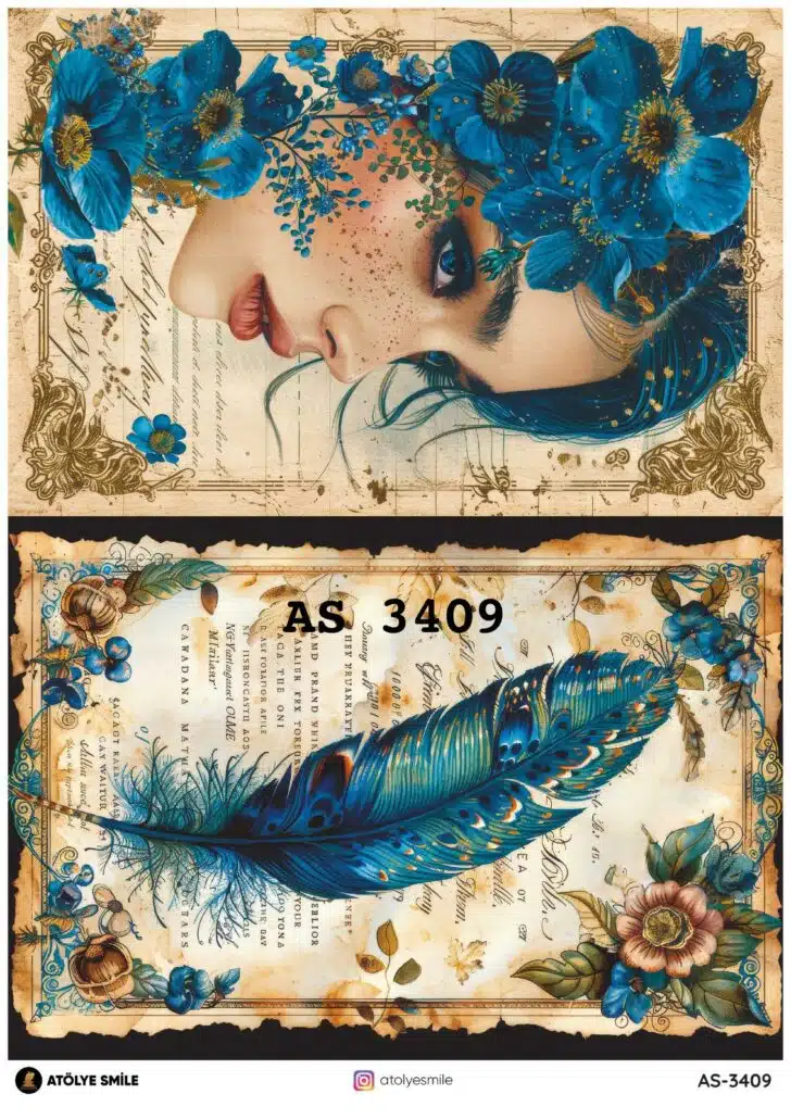 ATÖLYE SMİLE ÖZEL SERİ PİRİNÇ DEKOPAJ 3409