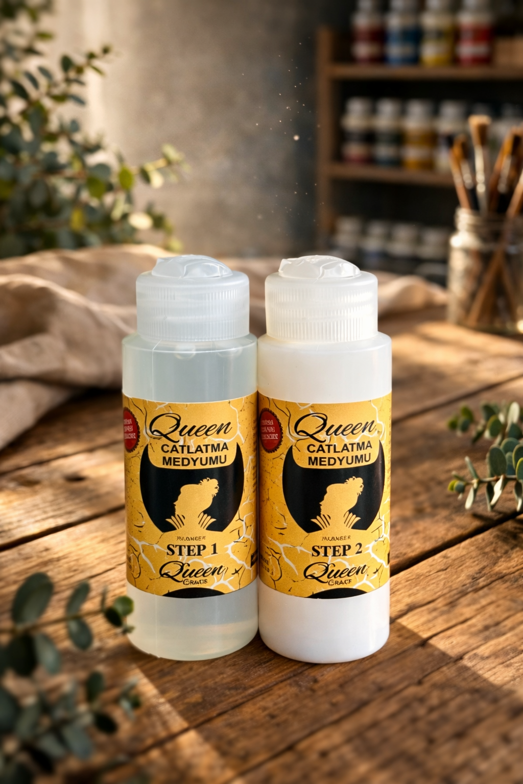 QUEEN CRAFT ÇATLATMA MEDYUMU STEP1-STEP2(120 CC)