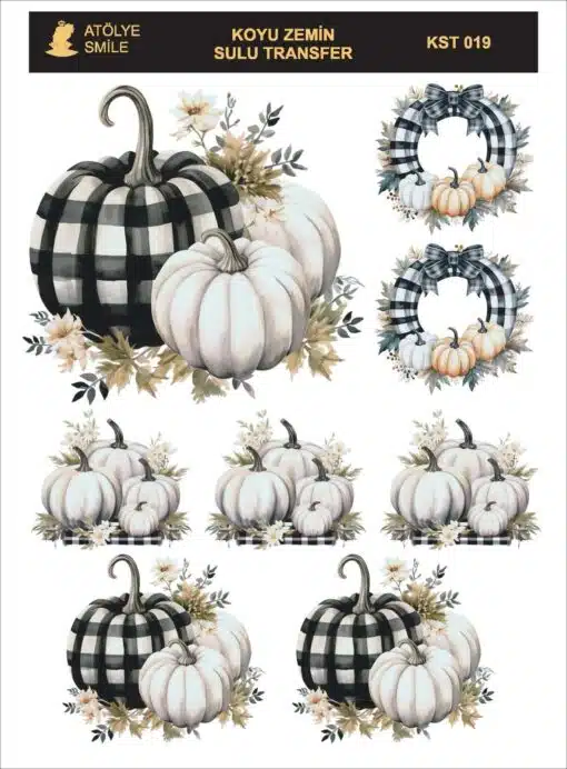 ATÖLYE SMİLE KOYU ZEMİN SULU TRANSFER KST-019