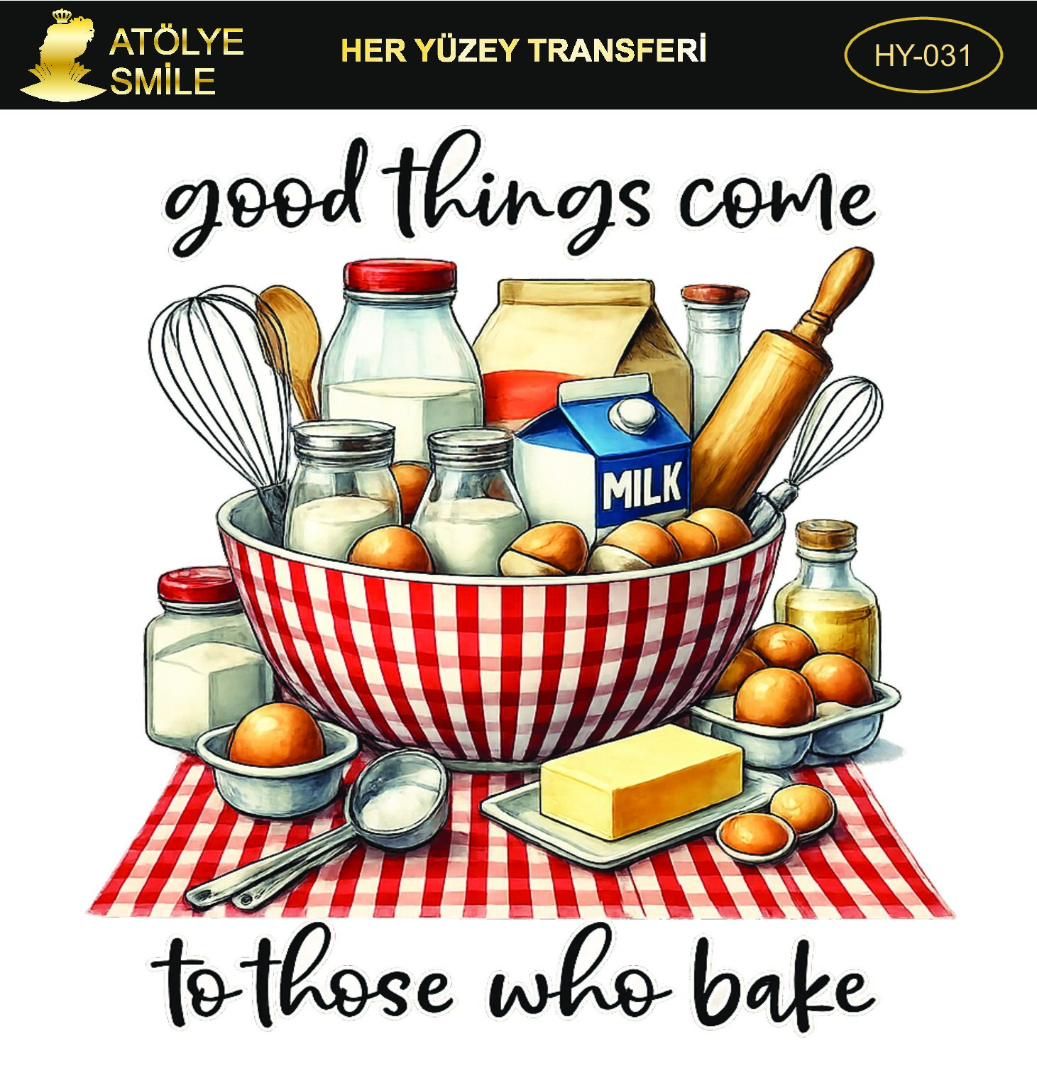 ATÖLYE SMİLE HER YÜZEY TRANSFER- HY 031