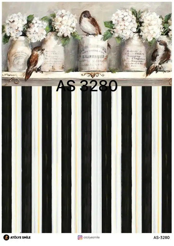 ATÖLYE SMİLE ÖZEL SERİ PİRİNÇ DEKOPAJ AS-3280