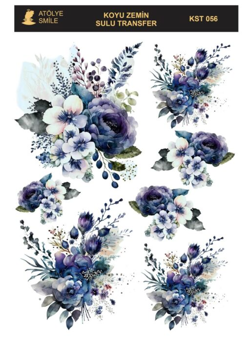 ATÖLYE SMİLE KOYU ZEMİN SULU TRANSFER-KST 056