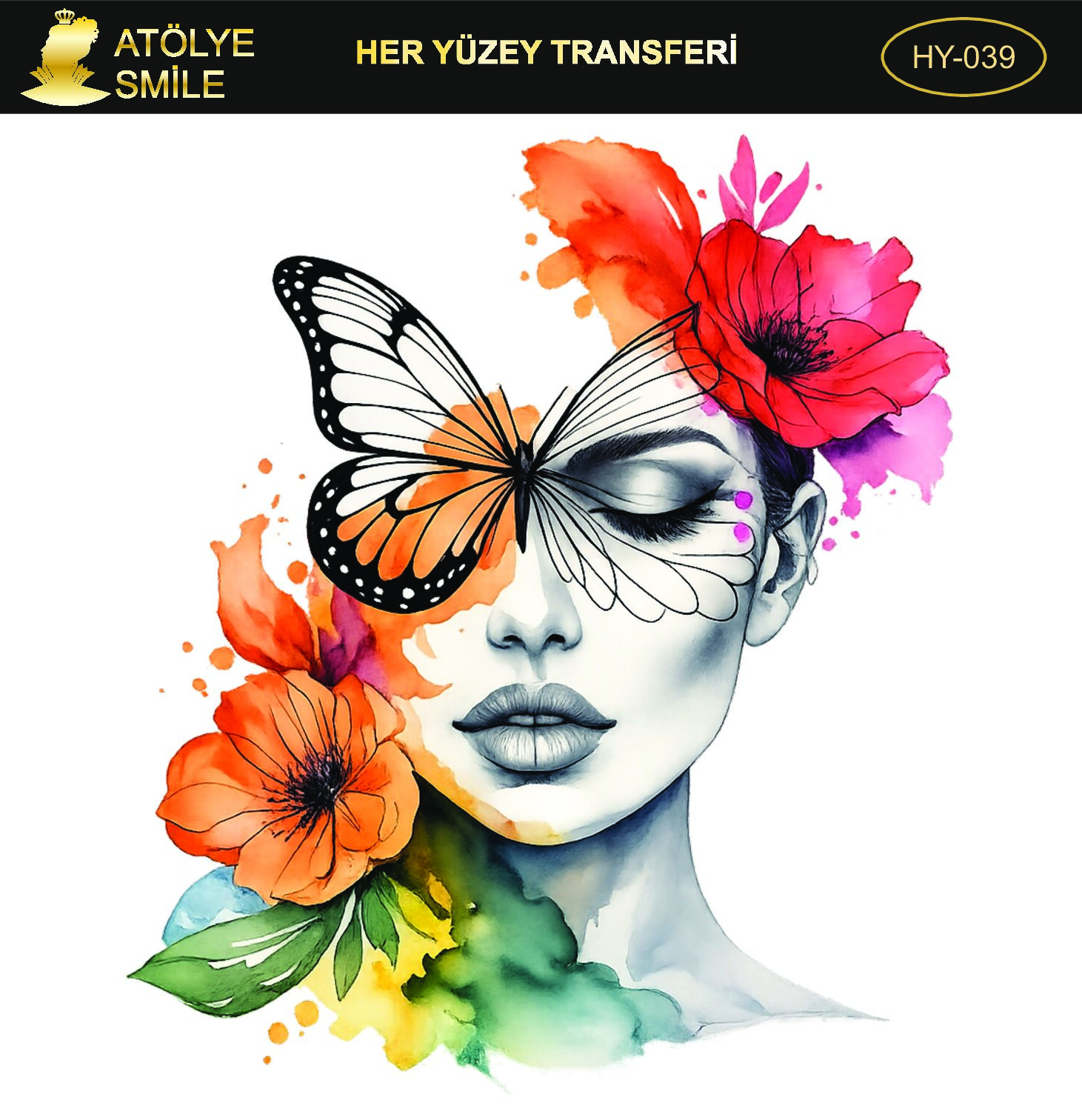 ATÖLYE SMİLE HER YÜZEY TRANSFER- HY 039