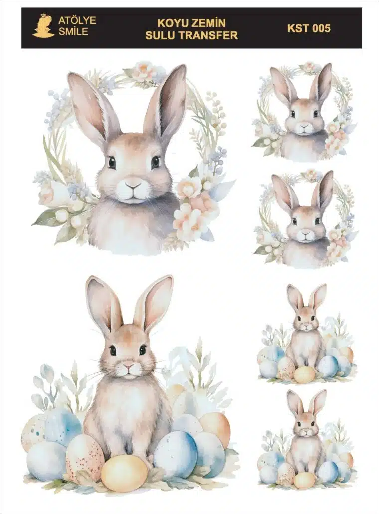 ATÖLYE SMİLE KOYU ZEMİN SULU TRANSFER KST-005