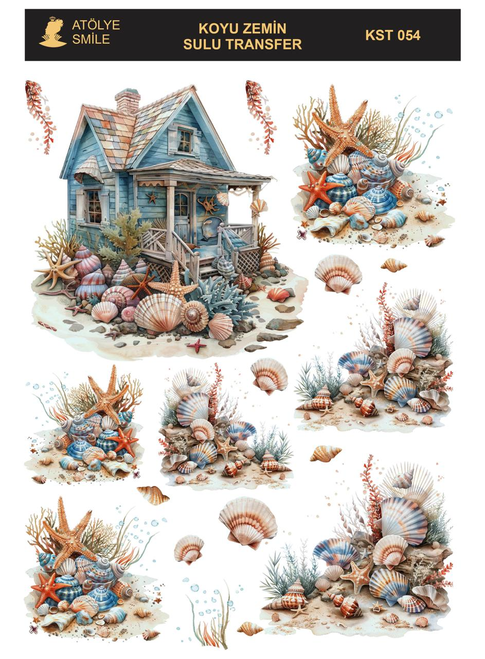 ATÖLYE SMİLE KOYU ZEMİN SULU TRANSFER-KST 054