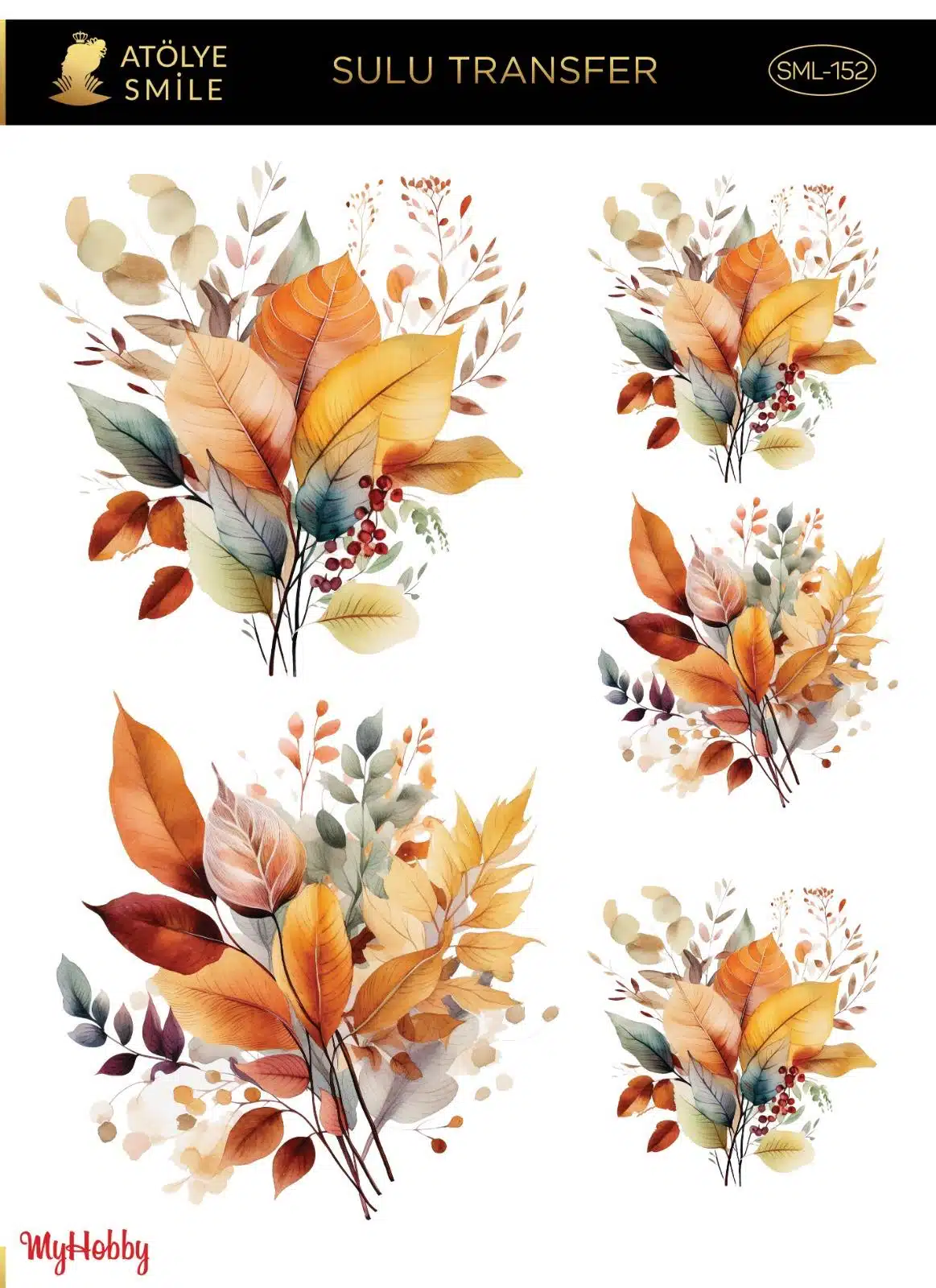 ATÖLYE SMİLE ÖZEL SERİ SULU TRANSFER KAĞIDI SML-152