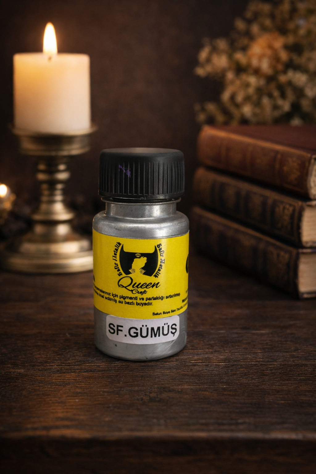 QUEEN CRAFT METALİK SAFİR SERİ ANTİK GÜMÜŞ-50 ML