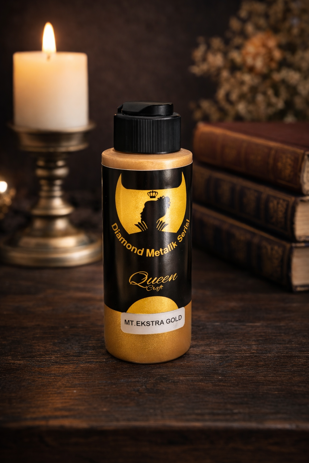 QUEEN CRAFT DİAMOND METALİK SERİ 120 ML-EKSTRA GOLD