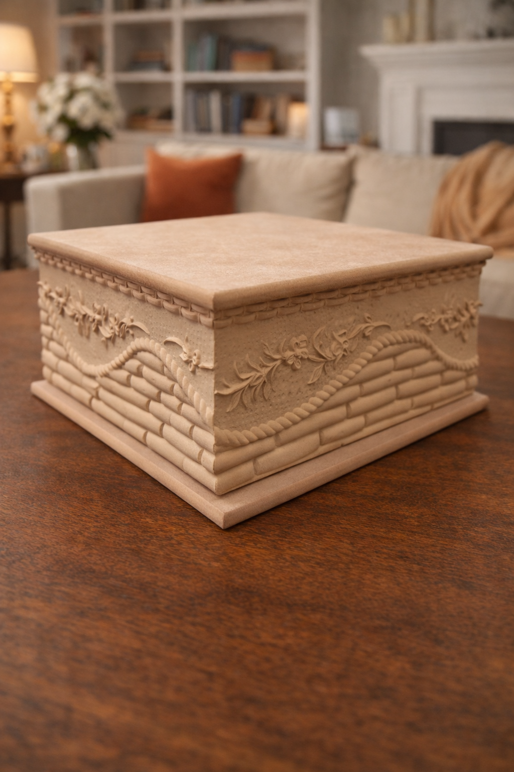 AHŞAP OYMALI KARE KUTU