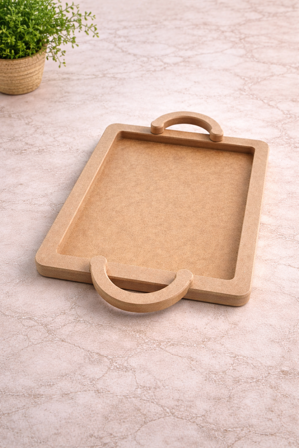 DİKDÖRTGEN KULPLU ORTA TEPSİ 40X23CM