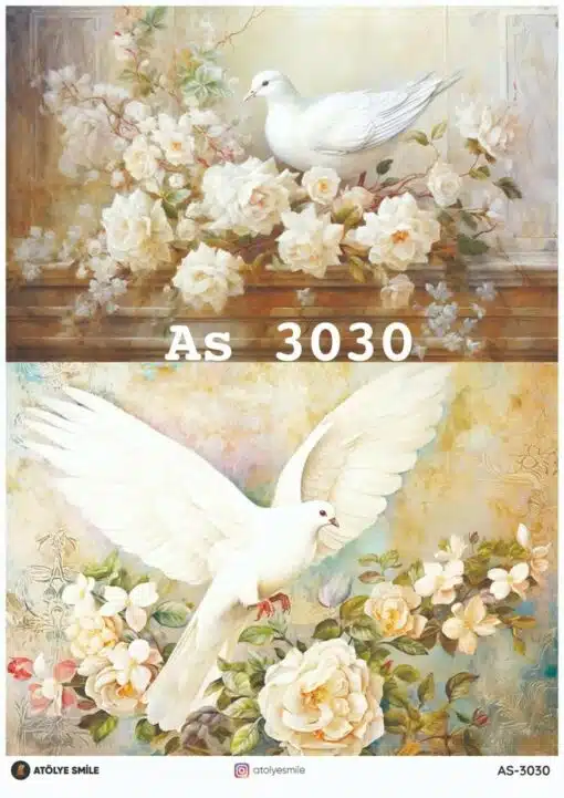 ATÖLYE SMİLE ÖZEL SERİ PİRİNÇ DEKOPAJ AS-3030