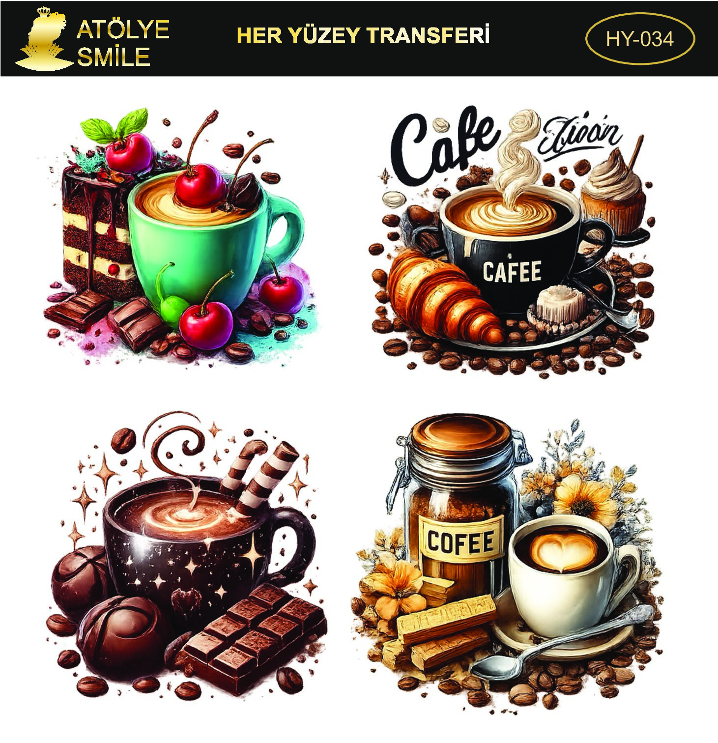 ATÖLYE SMİLE HER YÜZEY TRANSFER- HY 034
