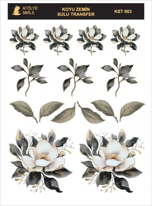 ATÖLYE SMİLE KOYU ZEMİN SULU TRANSFER KST-003
