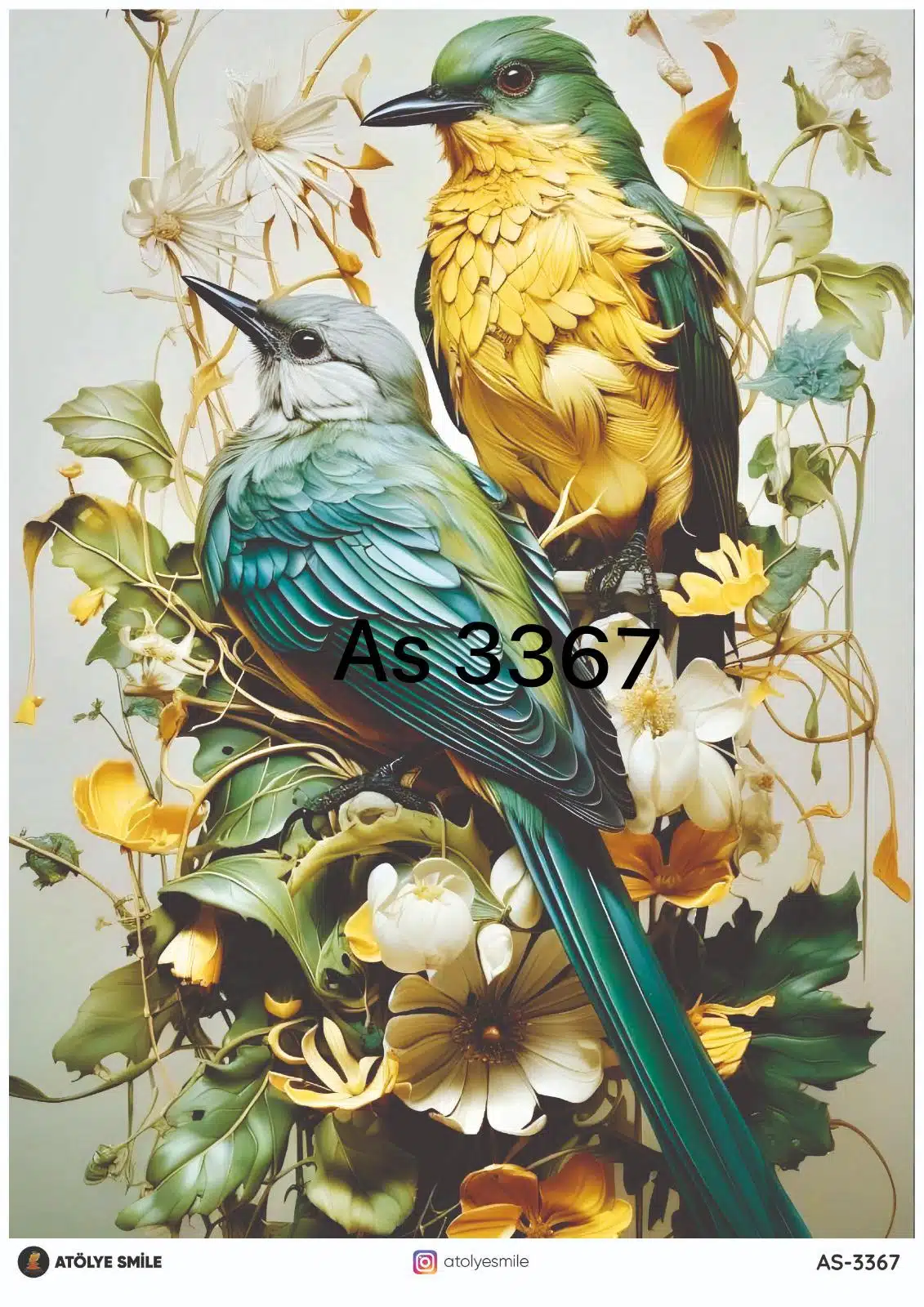 ATÖLYE SMİLE ÖZEL SERİ PİRİNÇ DEKOPAJ AS-3367