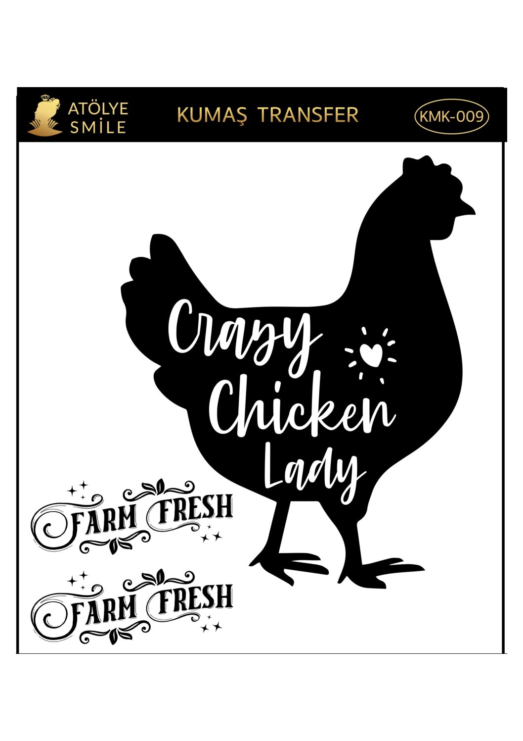 ATÖLYE SMİLE HER YÜZEY TRANSFER- KMK009