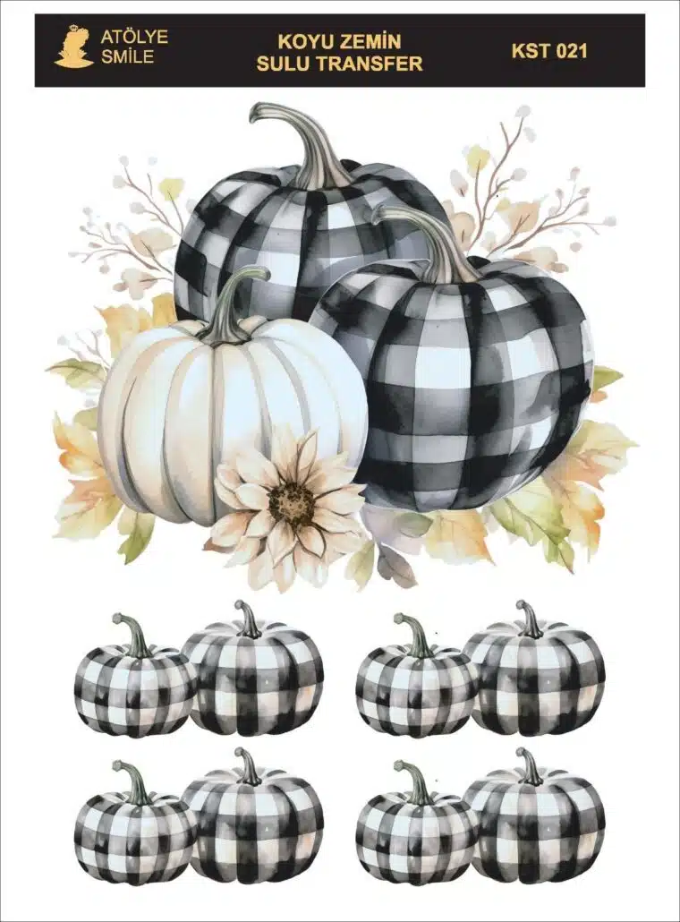 ATÖLYE SMİLE KOYU ZEMİN SULU TRANSFER KST-021