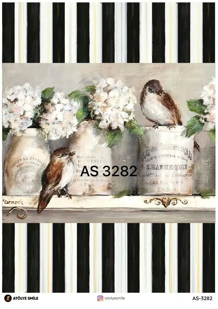 ATÖLYE SMİLE ÖZEL SERİ PİRİNÇ DEKOPAJ AS-3282