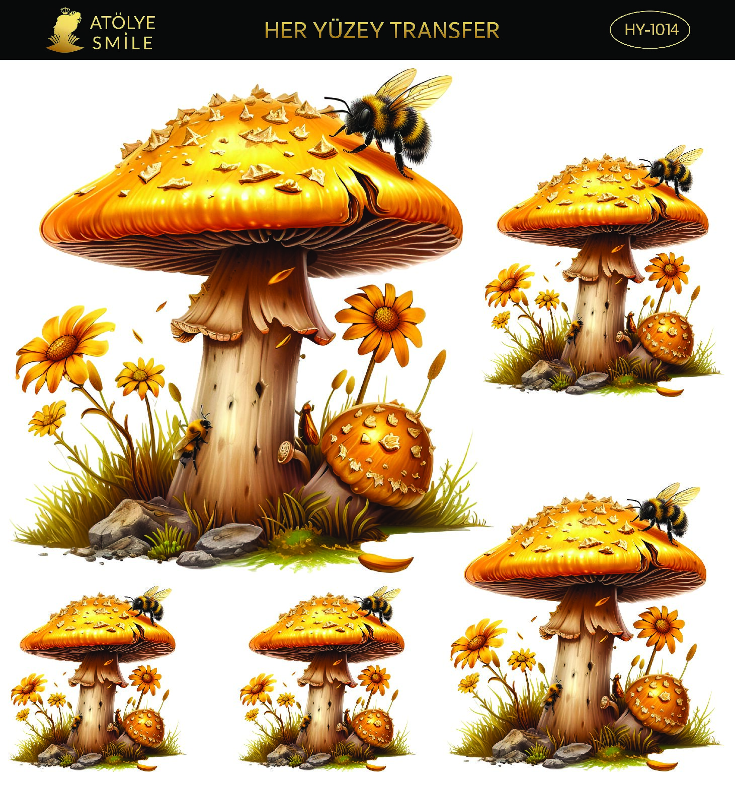 ATÖLYE SMİLE HER YÜZEY TRANSFER- HY 1014