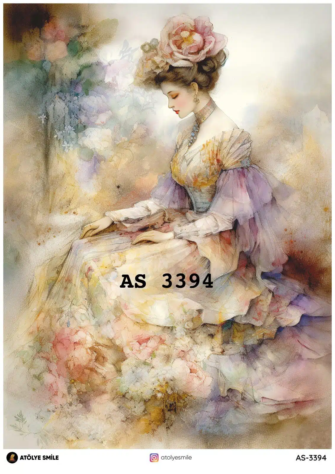 ATÖLYE SMİLE ÖZEL SERİ PİRİNÇ DEKOPAJ 3394