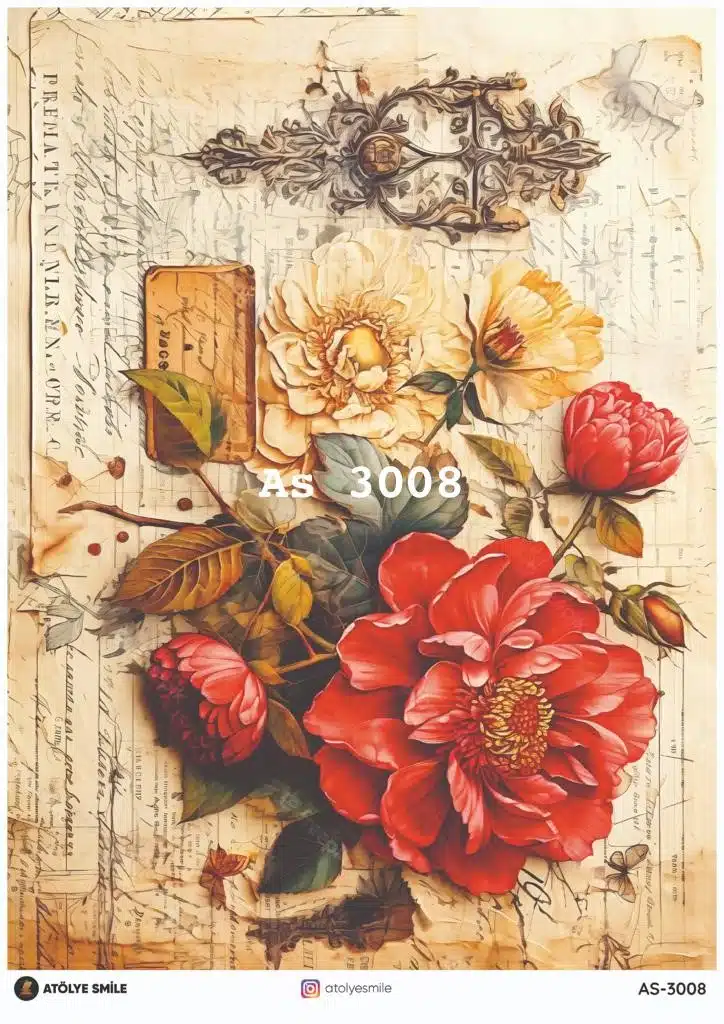 ATÖLYE SMİLE ÖZEL SERİ PİRİNÇ DEKOPAJ AS-3008