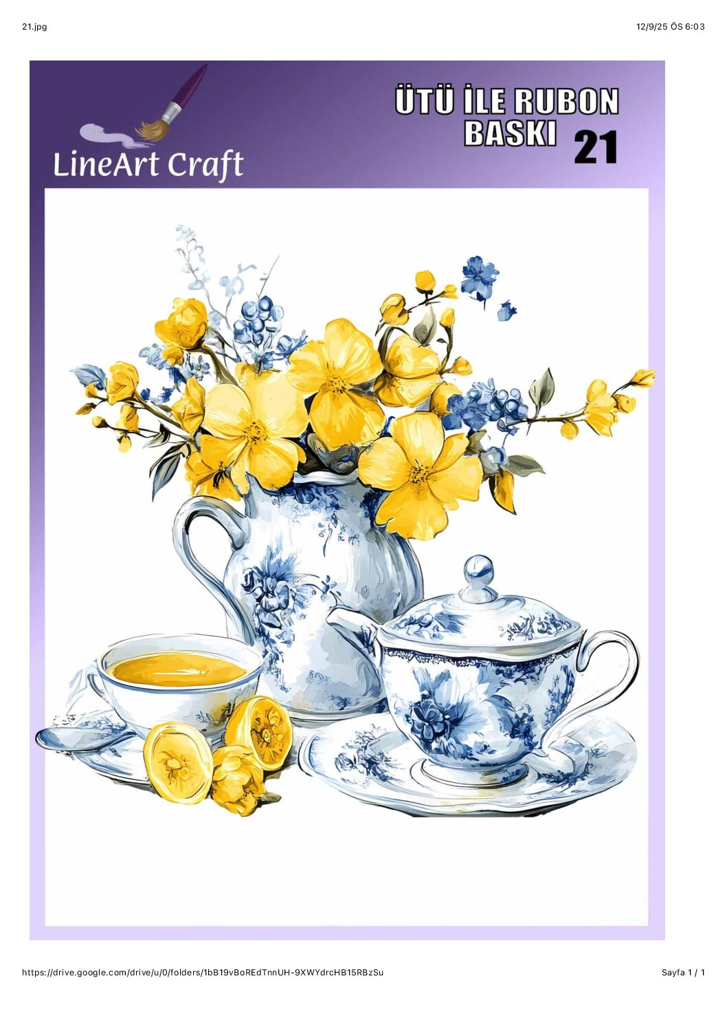 LİNEART ÜTÜ TRANSFER LNT 21