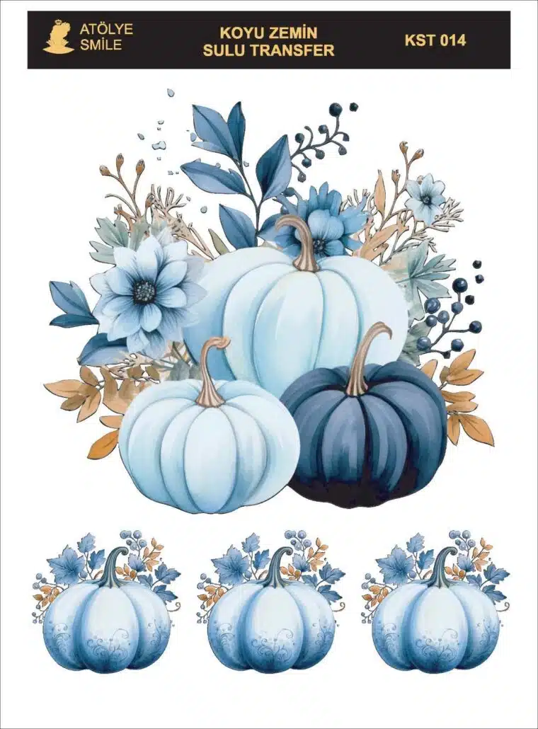 ATÖLYE SMİLE KOYU ZEMİN SULU TRANSFER KST-014