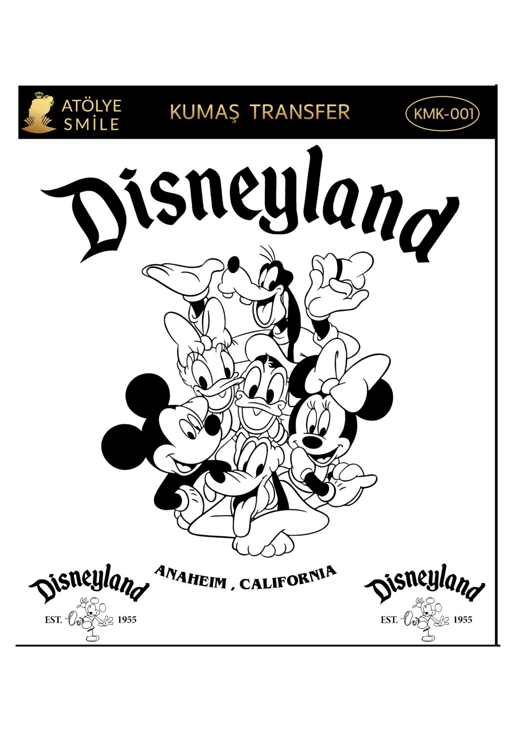 ATÖLYE SMİLE HER YÜZEY TRANSFER- KMK001