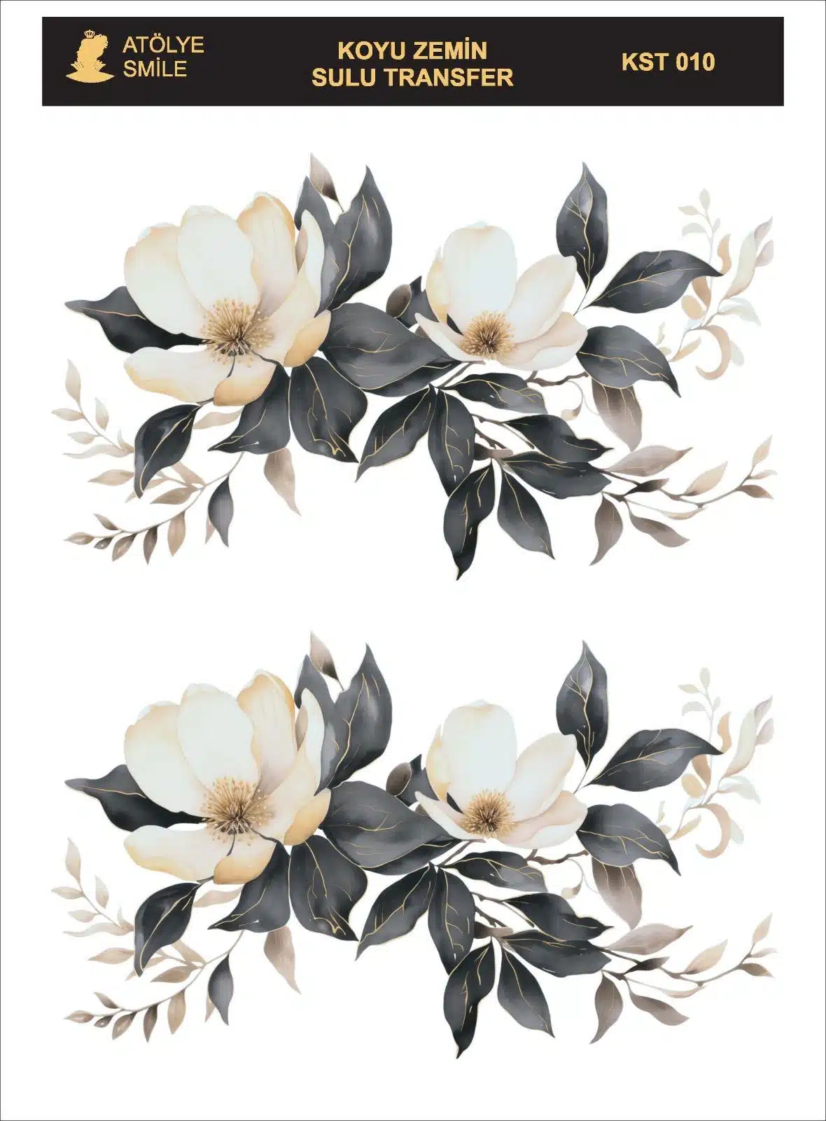 ATÖLYE SMİLE KOYU ZEMİN SULU TRANSFER KST-010
