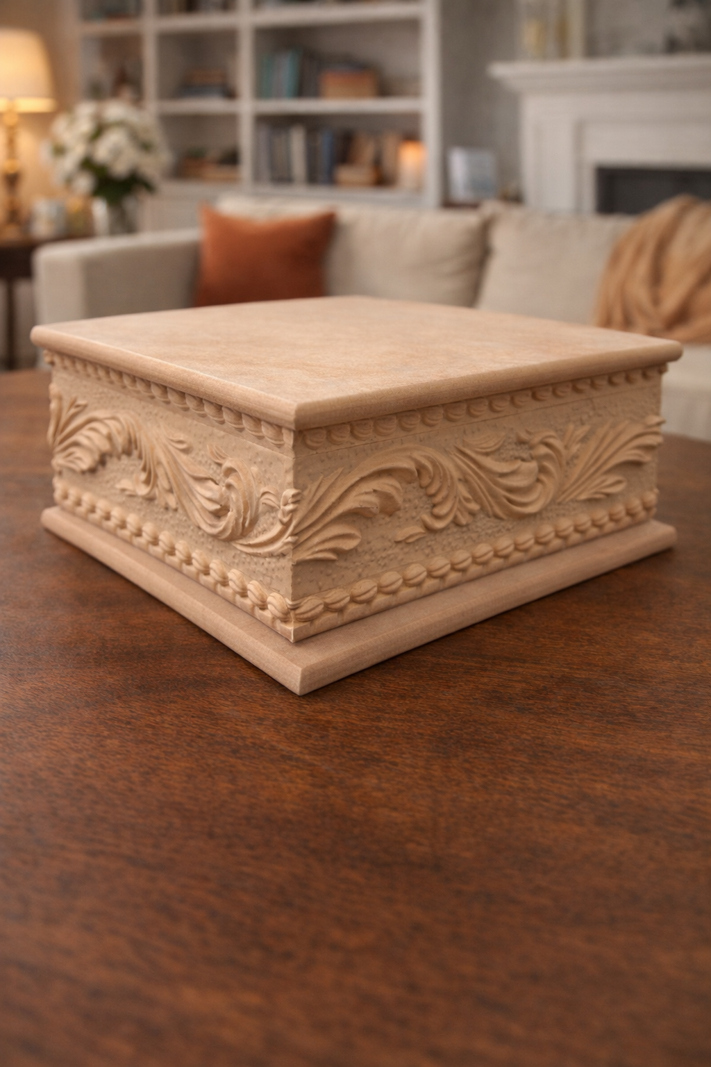 AHŞAP OYMALI KARE KUTU