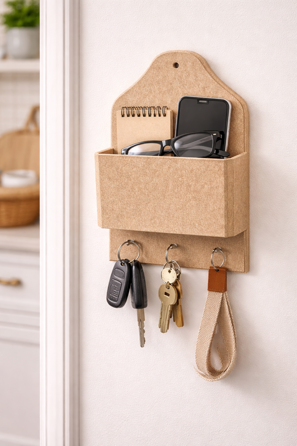 Ahşap Cepli Anahtarlık 