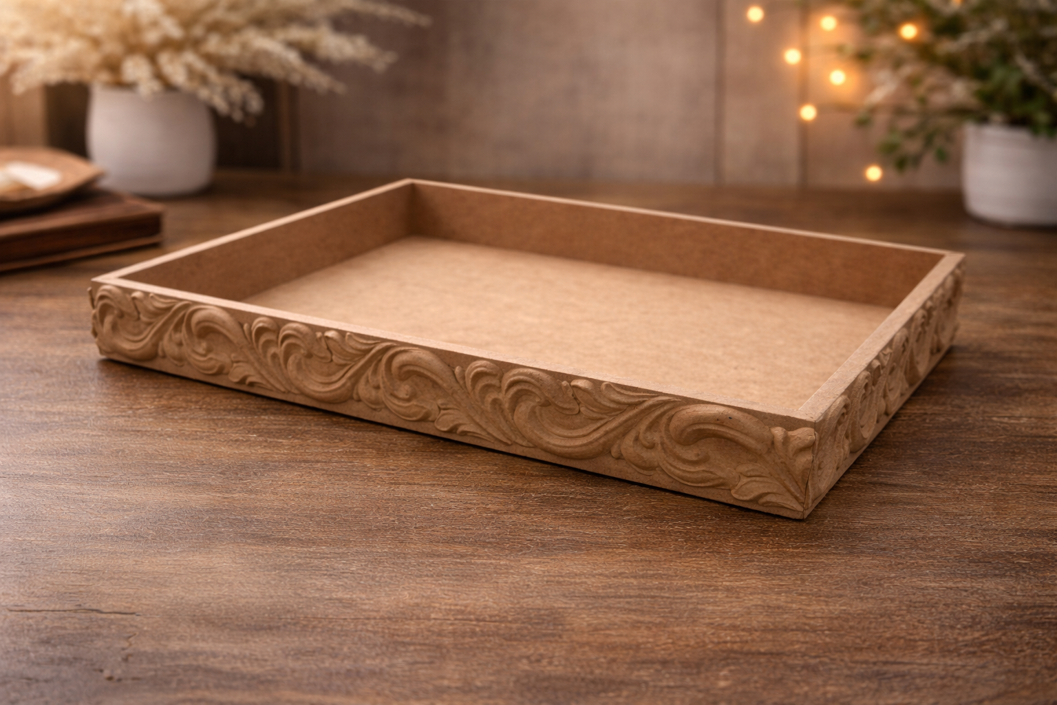 Ahşap Oymalı Tepsi