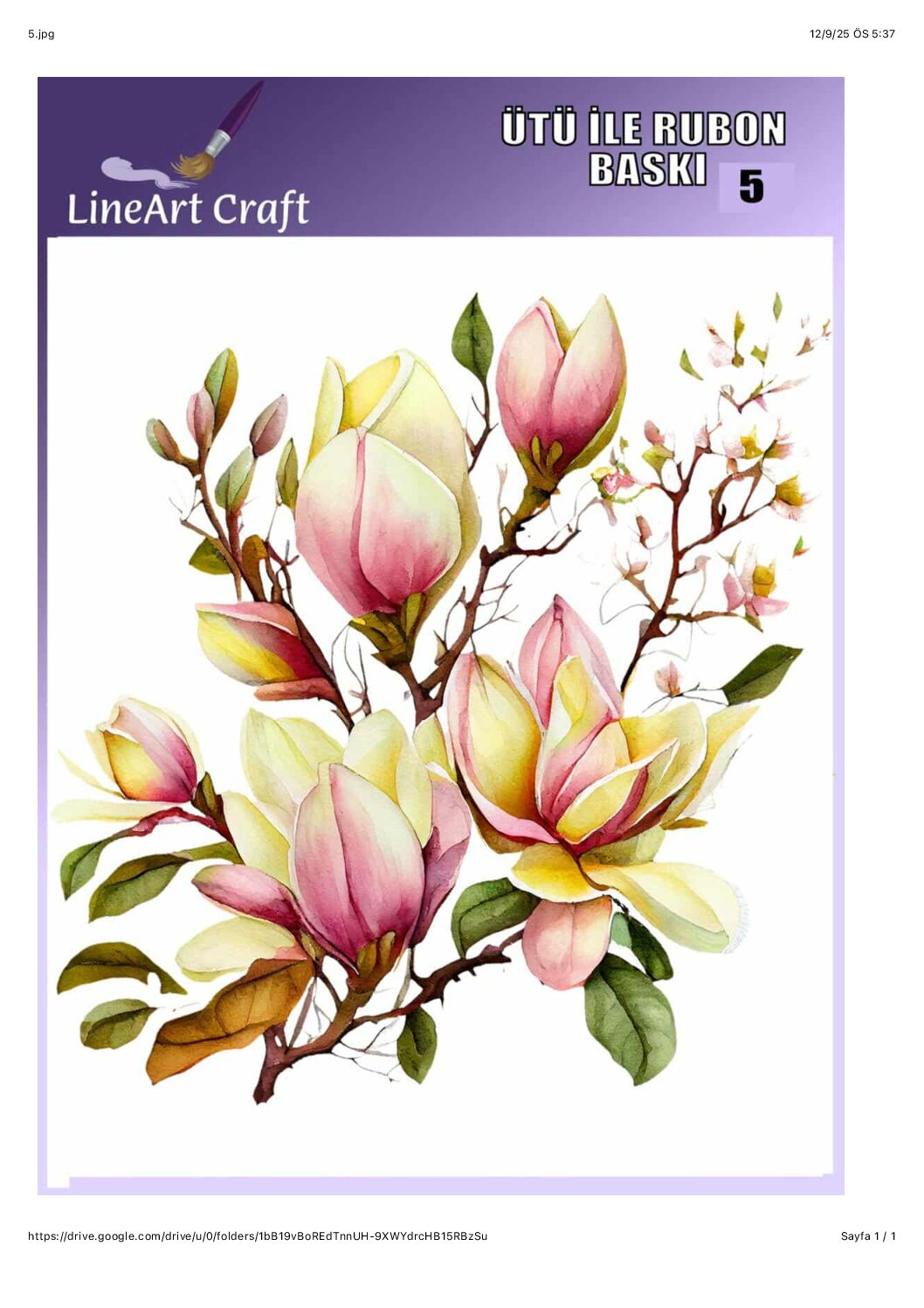 LİNEART ÜTÜ TRANSFER LNT5