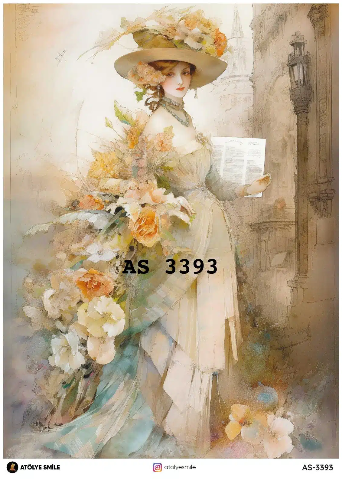 ATÖLYE SMİLE ÖZEL SERİ PİRİNÇ DEKOPAJ AS-3393