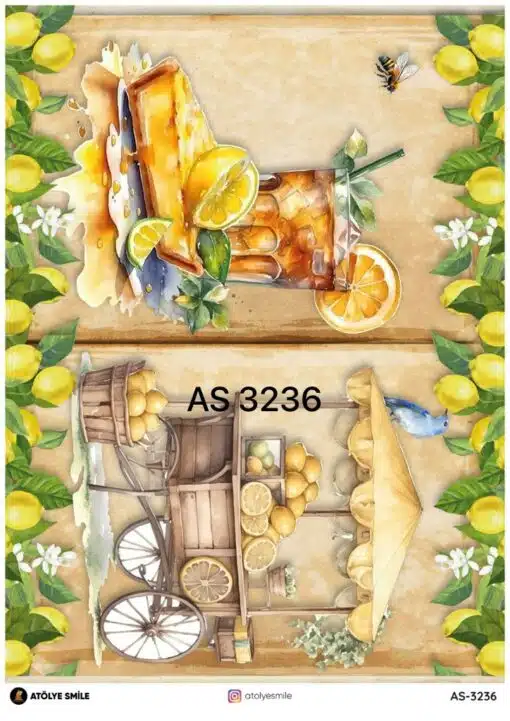 ATÖLYE SMİLE ÖZEL SERİ PİRİNÇ DEKOPAJ AS-3236