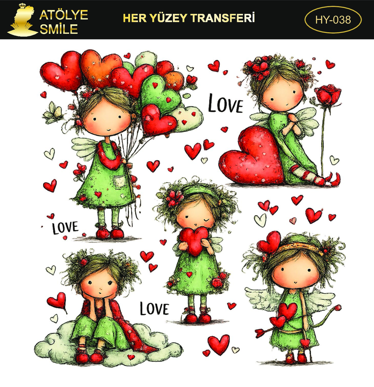 ATÖLYE SMİLE HER YÜZEY TRANSFER- HY 038