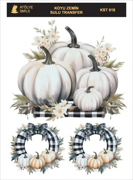 ATÖLYE SMİLE KOYU ZEMİN SULU TRANSFER KST-018