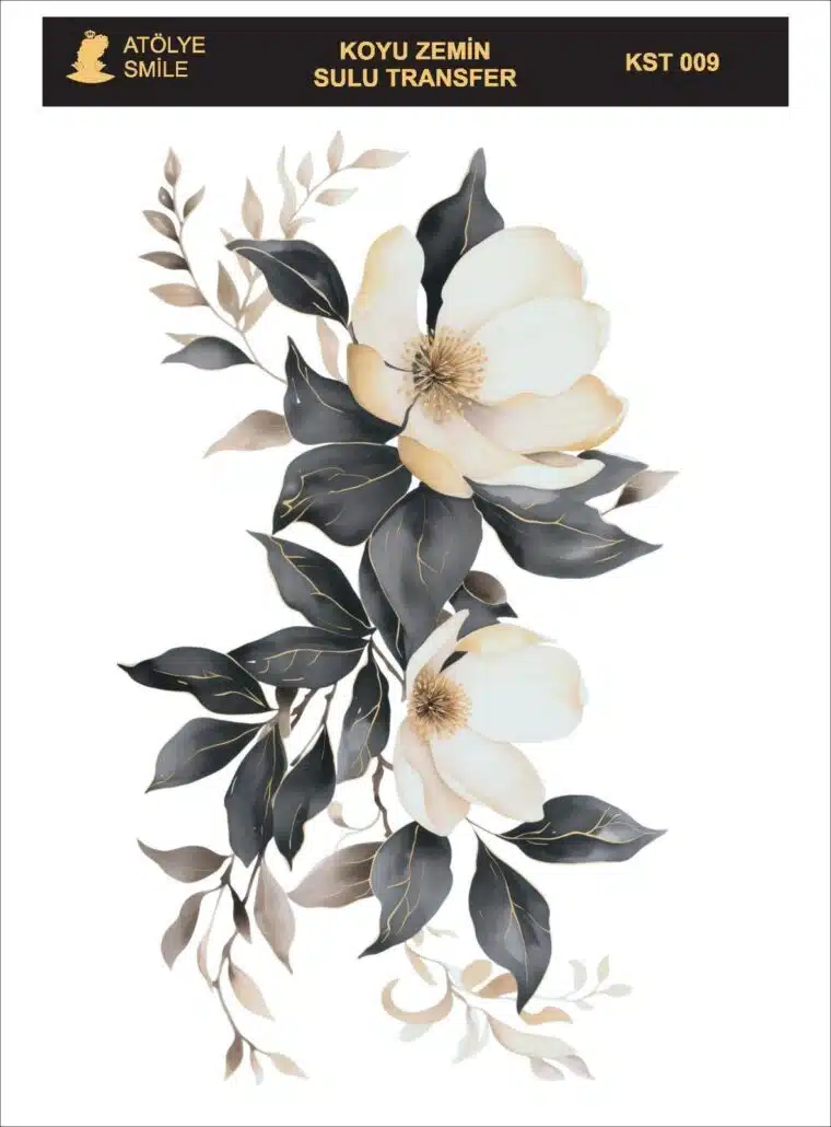 ATÖLYE SMİLE KOYU ZEMİN SULU TRANSFER KST-009
