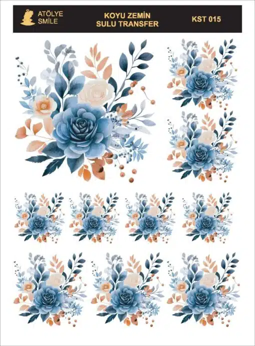 ATÖLYE SMİLE KOYU ZEMİN SULU TRANSFER KST-015