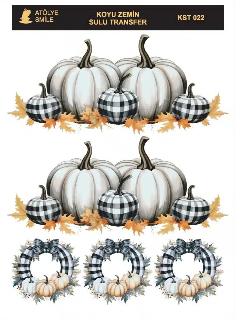 ATÖLYE SMİLE KOYU ZEMİN SULU TRANSFER KST-022