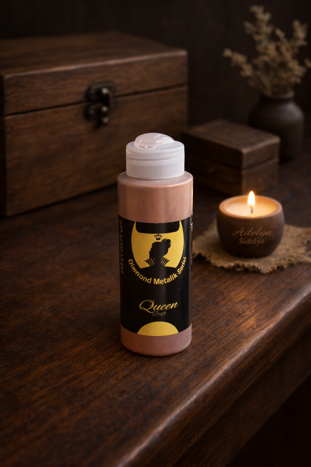 QUEEN CRAFT DİAMOND METALİK SERİ 120 ML-BAKIR