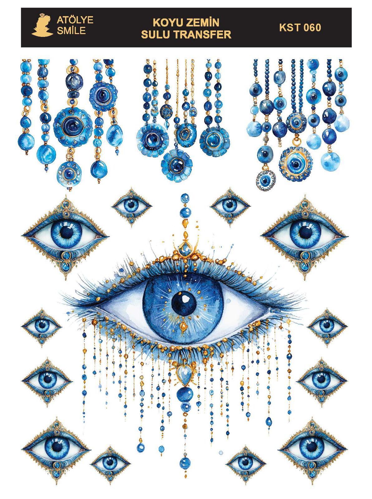 ATÖLYE SMİLE KOYU ZEMİN SULU TRANSFER KST-060