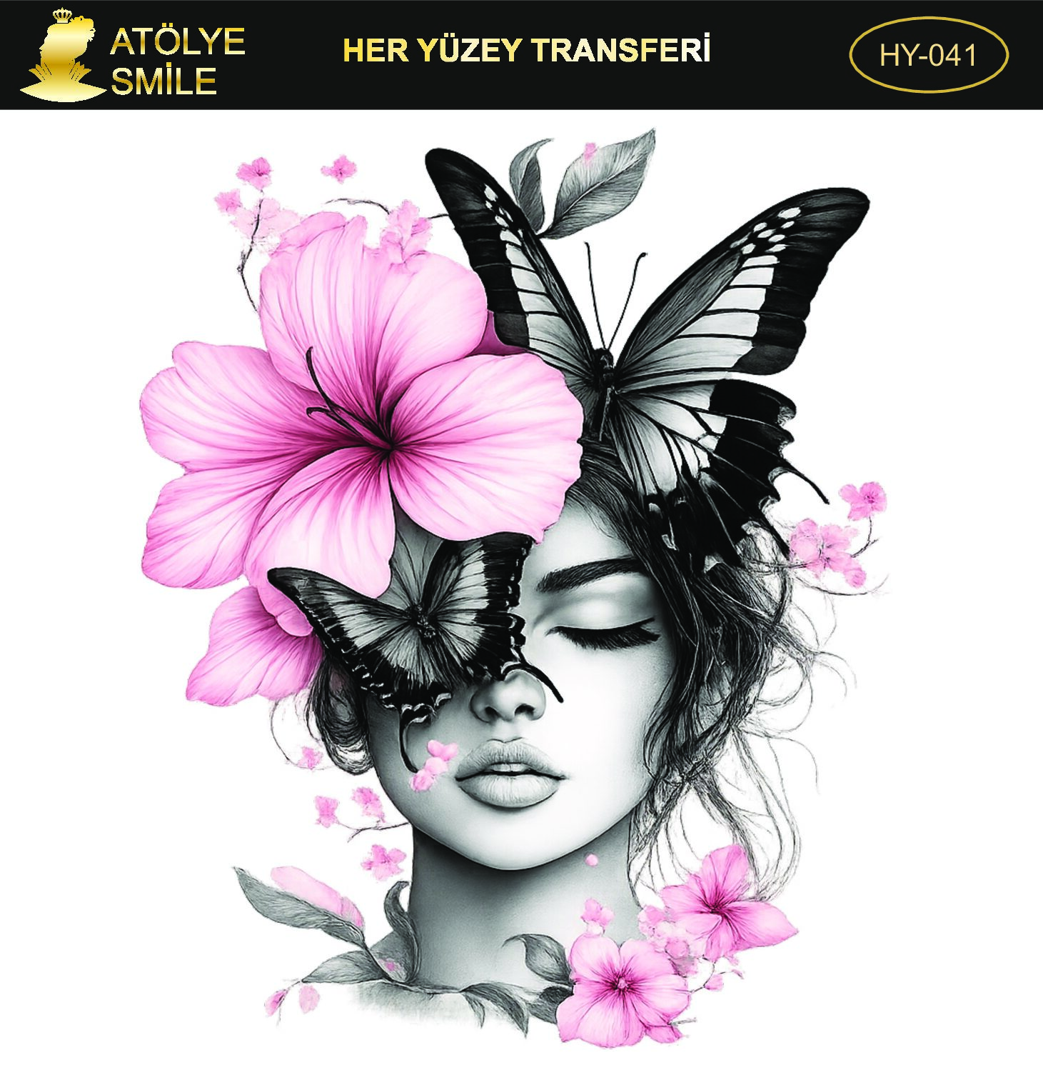 ATÖLYE SMİLE HER YÜZEY TRANSFER- HY 041
