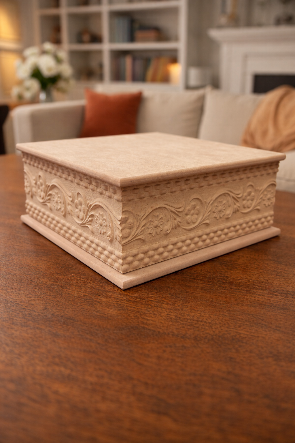 AHŞAP OYMALI KARE KUTU