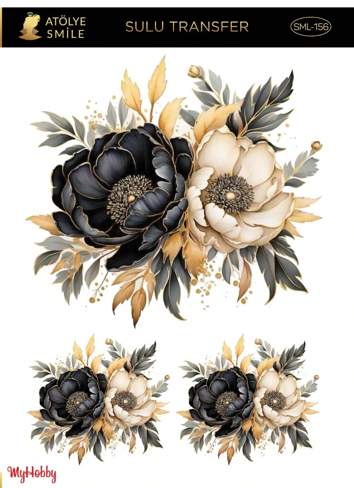 ATÖLYE SMİLE ÖZEL SERİ SULU TRANSFER KAĞIDI SML-156