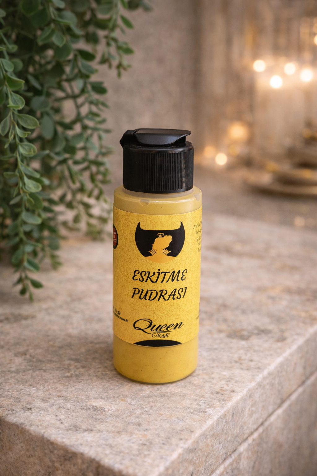 QUEEN CRAFT ESKİTME PUDRASI-OKSİT SARI